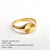 Simple Fashion Golden Silvery Carved Stainless Steel Ring