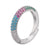 Simple Fashion Micro-inlaid  Multi-color Zircon Adjustable Copper Ring Wholesale