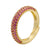 Simple Fashion Micro-inlaid  Multi-color Zircon Adjustable Copper Ring Wholesale