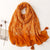 Simple Fashion Scarf Ladies Orange Cashew Flower Tassel Scarf Shawl