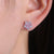 Simple Geometric Flower Shaped Inlaid Zircon Copper Earrings Wholesale