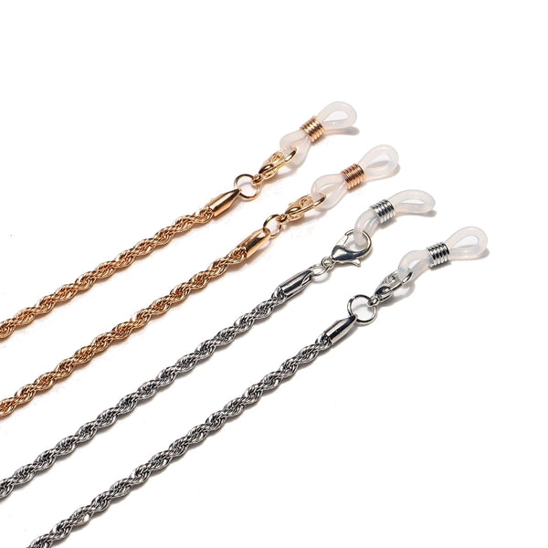 Simple Geometric Metal Twist Glasses Chain Wholesale