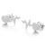 Simple Heart-shape Electrocardiogram Alloy Earrings Wholesale