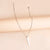 Simple Long Black Stick Pendent Stainless Steel Necklace