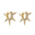 Simple Micro-inlaid Thorn Pointed Copper Plated Ear Clip Wholesale