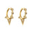 Simple Micro-inlaid Thorn Pointed Copper Plated Ear Clip Wholesale