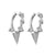 Simple Micro-inlaid Thorn Pointed Copper Plated Ear Clip Wholesale