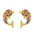 Simple Moving Color Copper Inlaid Zircon Elephant Dolphin Stud Earrings Nhas149172