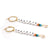 Boucles d'oreilles circulaires en acier inoxydable avec perles simples, vente en gros