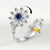 Simple Rotatable To Relieve Anti-anxiety Stress Copper Zircon Opening Ring Female