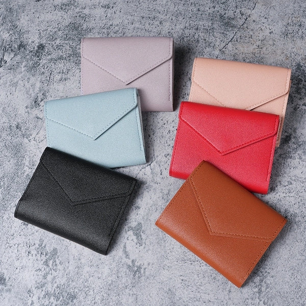 Simple Short Women's Wallet Student's Ticket Clip Multi-function Card Bag Change 30% Fold Ultra-thin Gone Wallet