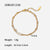 Simple Stainless Steel 18k Gold Plated Bead Double-layer Chain Bracelet