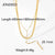 Simple Stainless Steel Double Snake Chain Rope Necklace Wholesale