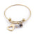 Simple Stainless Steel Gold-plated Heart Pendant Bracelet Wholesale