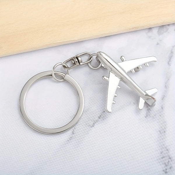 Simple Style Airplane Alloy Keychain