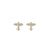 Simple Style Airplane Copper Inlay Zircon Ear Studs 1 Pair