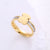 Simple Style Animal Stainless Steel Plating Inlay Artificial Gemstones 24k Gold Plated Rings