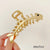 Simple Style Bear Heart Shape Fish Bone Imitation Pearl Flocking Metal Criss Cross Rhinestones Hair Claws 1 Piece