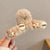 Simple Style Bear Heart Shape Fish Bone Imitation Pearl Flocking Metal Criss Cross Rhinestones Hair Claws 1 Piece