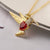 Simple Style Bird Copper Plating Inlay Zircon 18k Gold Plated Pendant Necklace