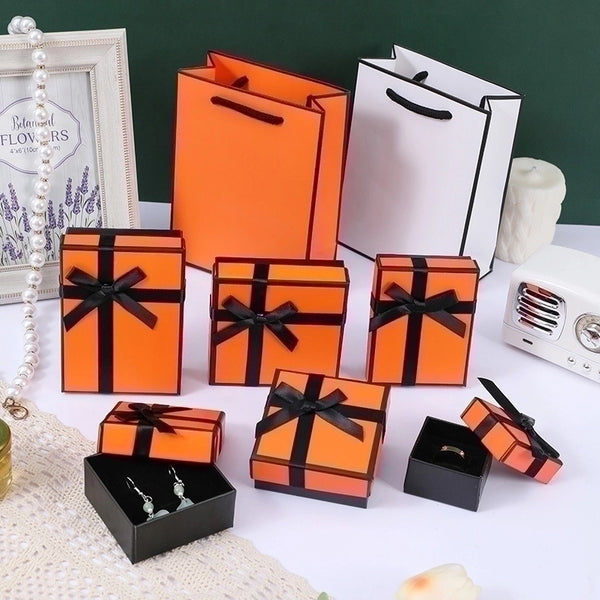 Minimalist Bow Knot Paper Jewelry Boxes