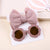 Simple Style Bow Knot Plastic Cloth Hair Band 2 Piece Set