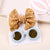 Simple Style Bow Knot Plastic Cloth Hair Band 2 Piece Set