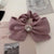 Simple Style Bow Knot Satin Inlay Rhinestones Hair Tie