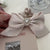 Simple Style Bow Knot Satin Inlay Rhinestones Hair Tie