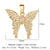 Simple Style Butterfly Copper Inlay Zircon Charms Jewelry Accessories