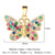 Simple Style Butterfly Copper Inlay Zircon Charms Jewelry Accessories