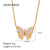 Simple Style Butterfly Stainless Steel Plating Inlay Pearl Zircon 18k Gold Plated Rings Earrings Necklace