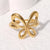 Simple Style Butterfly Stainless Steel Plating Open Rings