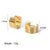 Simple Style C Shape Plating Stainless Steel Gold Plated Hoop Earrings