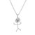 Minimalist Cartoon Character Stainless Steel Pendant Necklace Plating Stainless Steel Necklaces 1 Piece