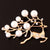 Simple Style Christmas Tree Alloy Inlay Rhinestones Pearl Women's Brooches 1 Piece