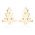 Simple Style Christmas Tree Heart Shape Elk Stainless Steel Plating Hollow Out Ear Studs 1 Pair