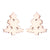 Simple Style Christmas Tree Heart Shape Elk Stainless Steel Plating Hollow Out Ear Studs 1 Pair