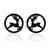 Simple Style Christmas Tree Heart Shape Elk Stainless Steel Plating Hollow Out Ear Studs 1 Pair