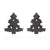 Simple Style Christmas Tree Heart Shape Elk Stainless Steel Plating Hollow Out Ear Studs 1 Pair