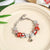 Simple Style Christmas Tree Santa Claus Snowflake Alloy Beaded Plating Women's Bracelets 1 Piece