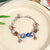 Simple Style Christmas Tree Santa Claus Snowflake Alloy Beaded Plating Women's Bracelets 1 Piece