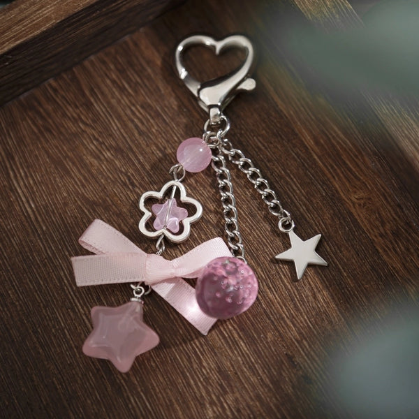 Simple Style Classic Style Bow Knot Alloy Cloth Keychain