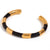 Simple Style Classic Style C Shape Color Block Stainless Steel Enamel Plating 18k Gold Plated Cuff Bracelets