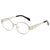 Simple Style Classic Style Color Block Ac Oval Frame Full Frame Glasses