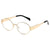 Simple Style Classic Style Color Block Ac Oval Frame Full Frame Glasses