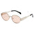 Simple Style Classic Style Color Block Ac Oval Frame Full Frame Glasses