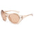 Simple Style Classic Style Color Block Pc Oval Frame Full Frame Women's Sunglasses