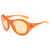 Simple Style Classic Style Color Block Pc Oval Frame Full Frame Women's Sunglasses