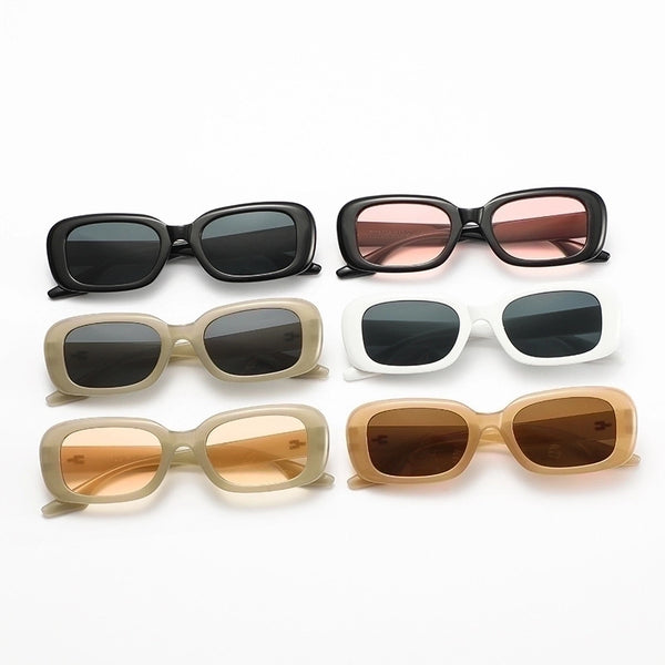 Simple Style Classic Style Color Block Pc Oval Frame Full Frame Women's Sunglasses